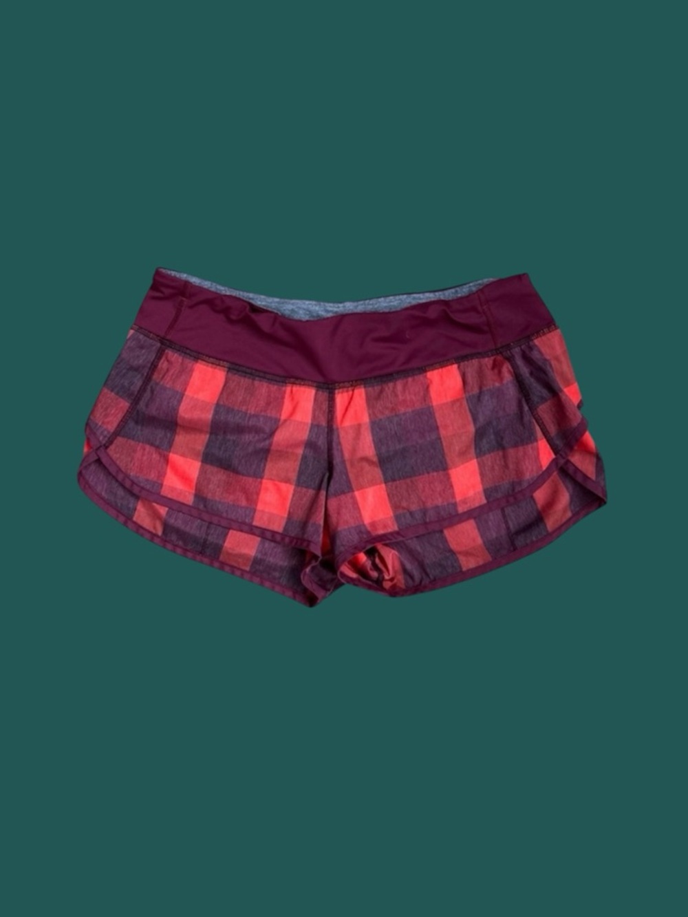 lululemon athletica Buffalo Plaid Athletic Shorts